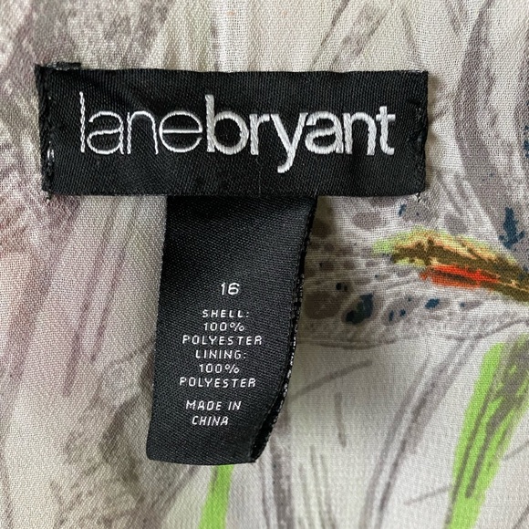 Lane Bryant Women’s Floral Sleeveless Fairy Flowy V-neck Midi Dress Plus Sz 16 - Picture 7 of 7